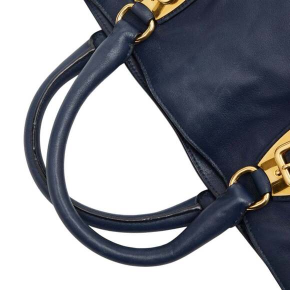 PRADA Blue Leather Shoulder Bag - Picture 10 of 14